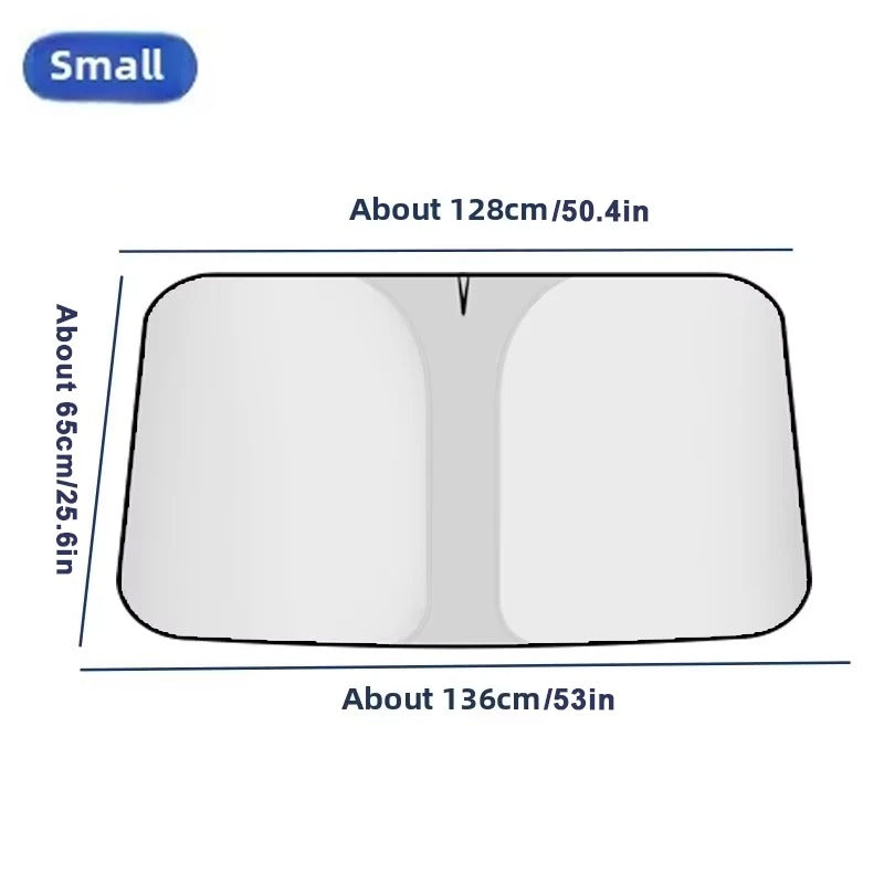 Car Sunshade Front Windshield Titanium Silver Thickened Shade Cover Foldable Sun Shade Car Interior UV Protection Accessories