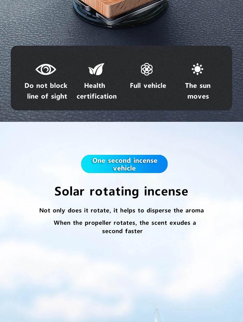 Car interior accessories solar airplane model center console decoration air freshener