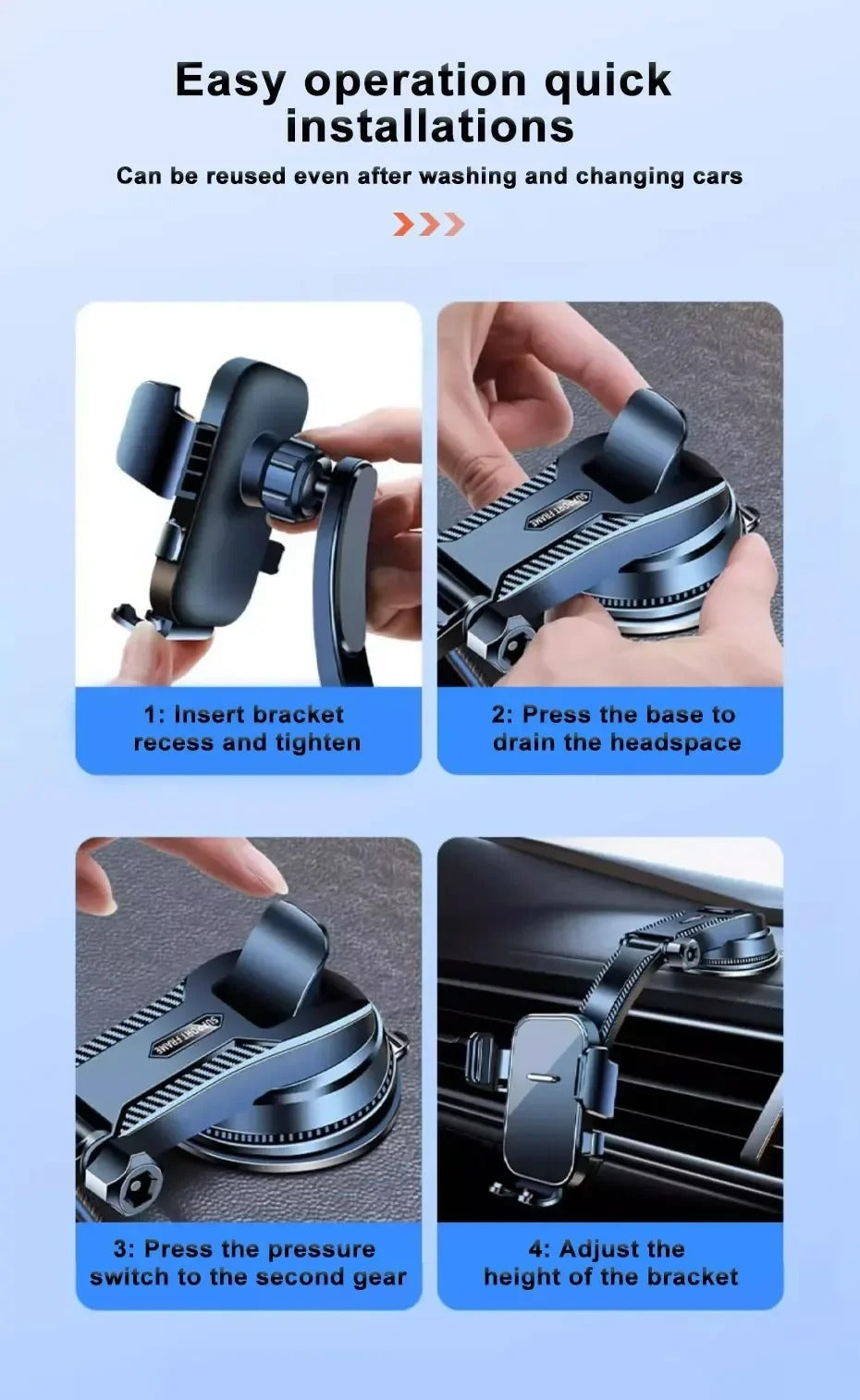 Universal Suction Cup Phone Stand Car Dashboard Windshield Desk Mount for GPS Navigation Car Phone Holder Secure Hanging Bracket