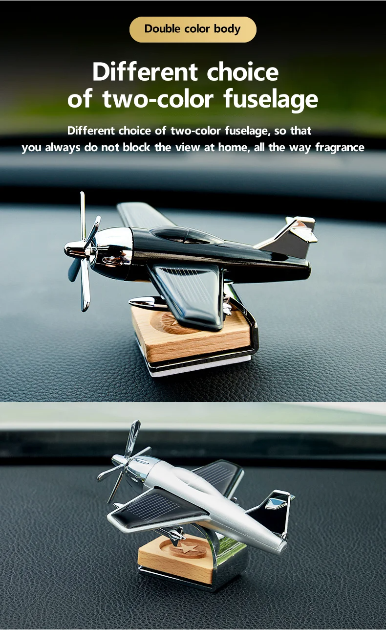 Car interior accessories solar airplane model center console decoration air freshener