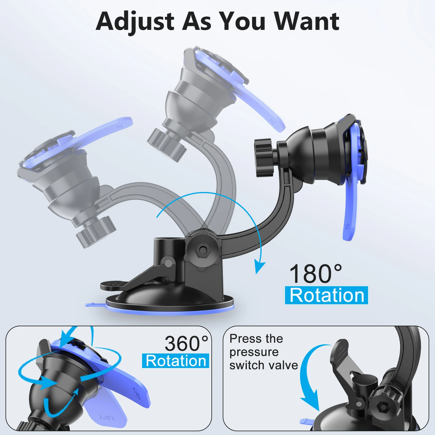 Phone Holders For Your Car Cell Phone Mount for Car Dashboard Windshield Mount Truck Stand Universal Phone Holder 360°rotatable