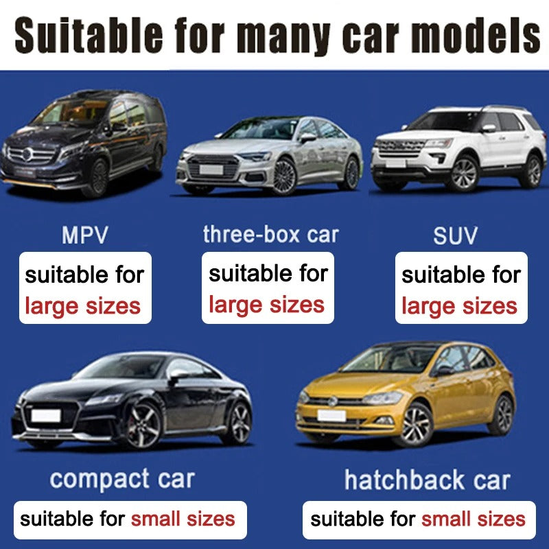 Car Sunshade Front Windshield Titanium Silver Thickened Shade Cover Foldable Sun Shade Car Interior UV Protection Accessories