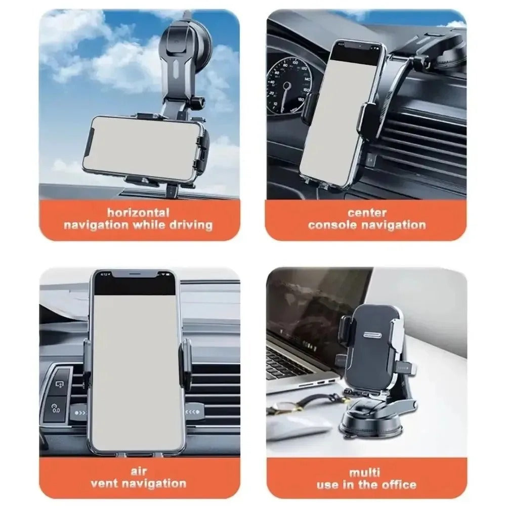 Universal Suction Cup Phone Stand Car Dashboard Windshield Desk Mount for GPS Navigation Car Phone Holder Secure Hanging Bracket